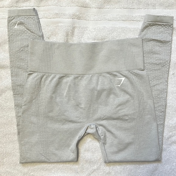 Gymshark Pants - GYMSHARK Light Gray Vital Seamless Leggings